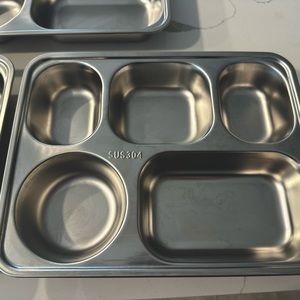 Stainless steel lunch trays